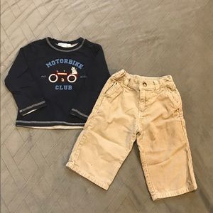 Janie and Jack boys 2-piece outfit Sz 12-18months